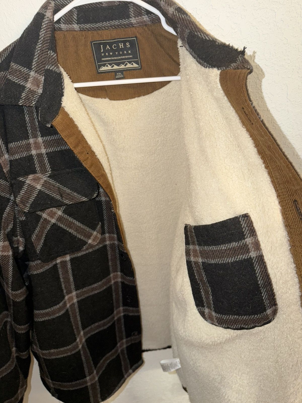 JACHS NY Plaid Sherpa lined heavy coat Size US XXL / EU 58 / 5 - 2 Thumbnail