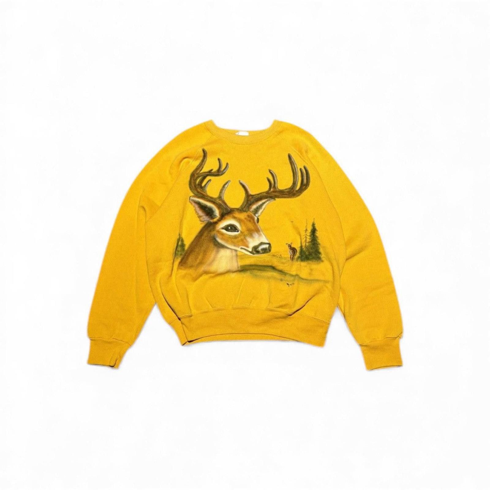 Vintage Vintage Deer Crewneck Size US L / EU 52-54 / 3 - 1 Thumbnail