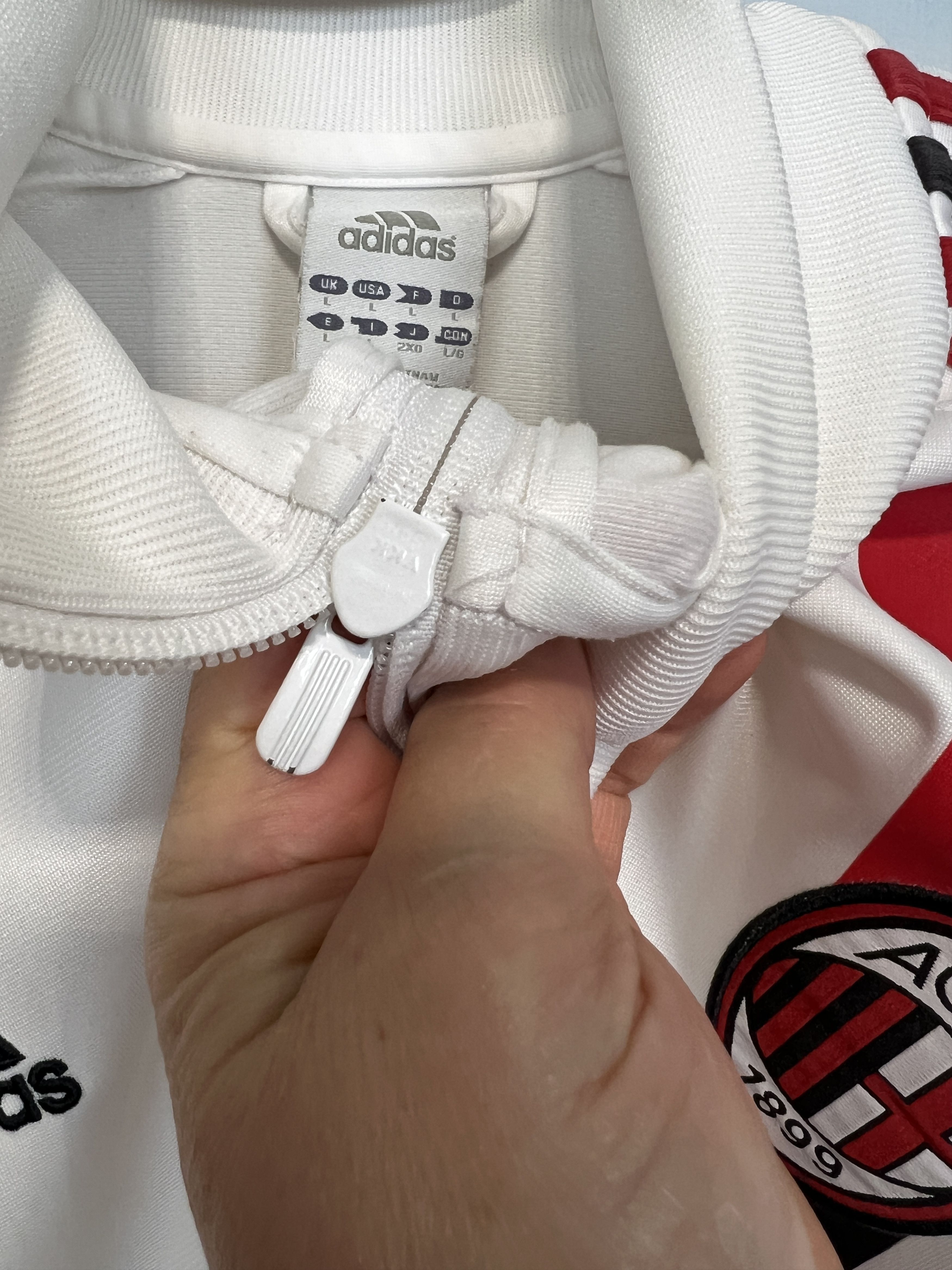 Adidas Vintage AC Milan Football Jacket Soccer Track Top Maglia Size US L / EU 52-54 / 3 - 4 Thumbnail