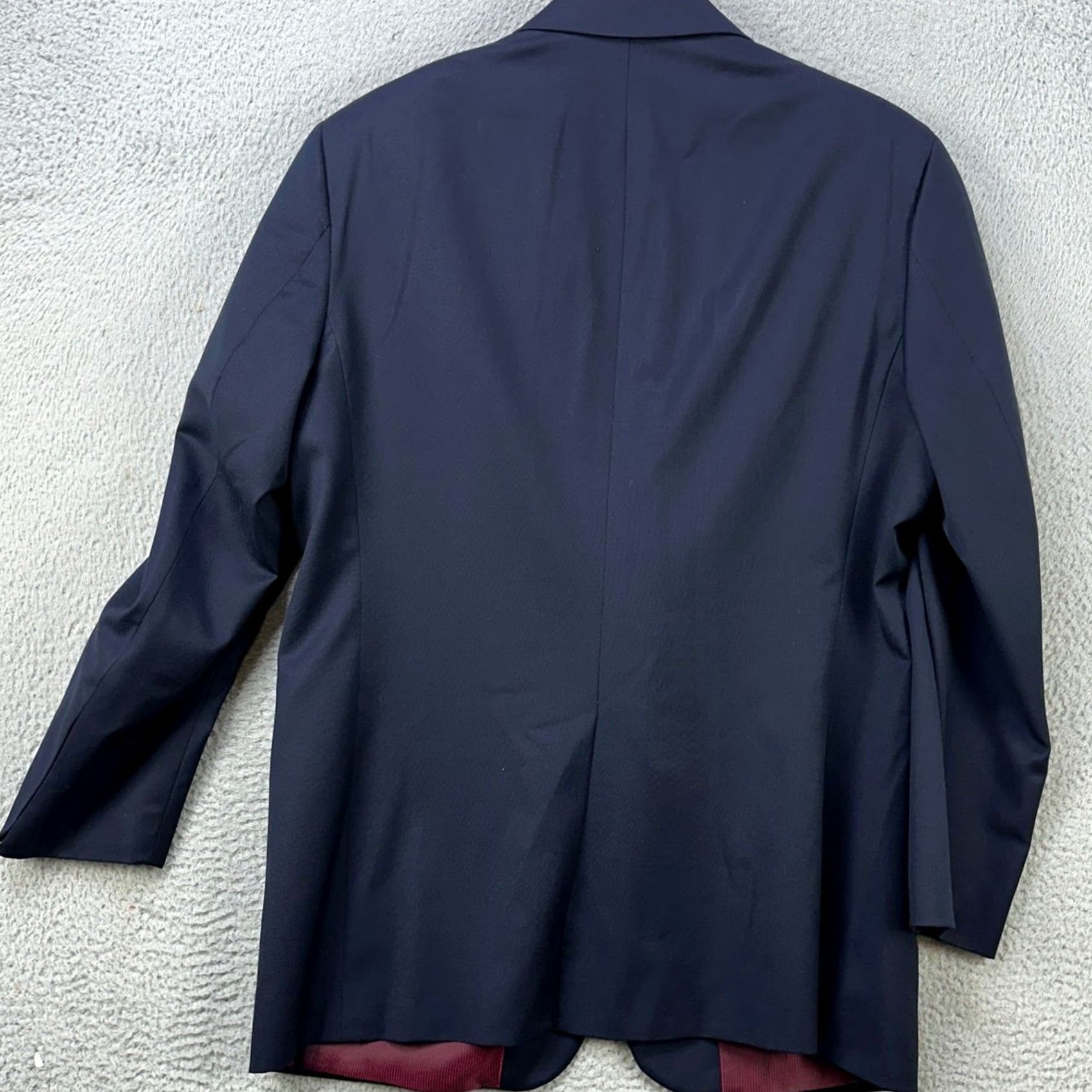 Pendleton Pendleton Wool Blend Blazer Sport Coat Mens 44R Navy Blue 2 Button Long Sleeve Gray Notch Lapel Business Formal Jacket Size US XXL / EU 58 / 5 - 2 Thumbnail