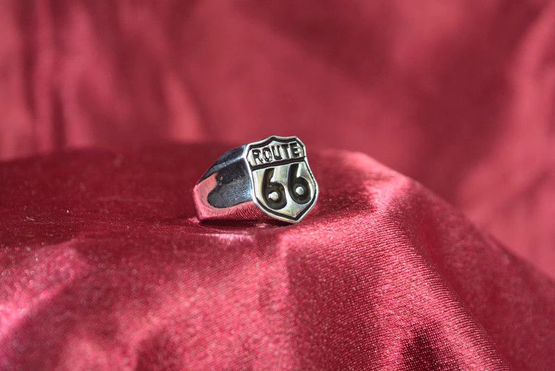 Jewelry Route 66 Vintage Jewelry Rings Chrome Ring (Size 7-13) Size ONE SIZE - 4 Thumbnail