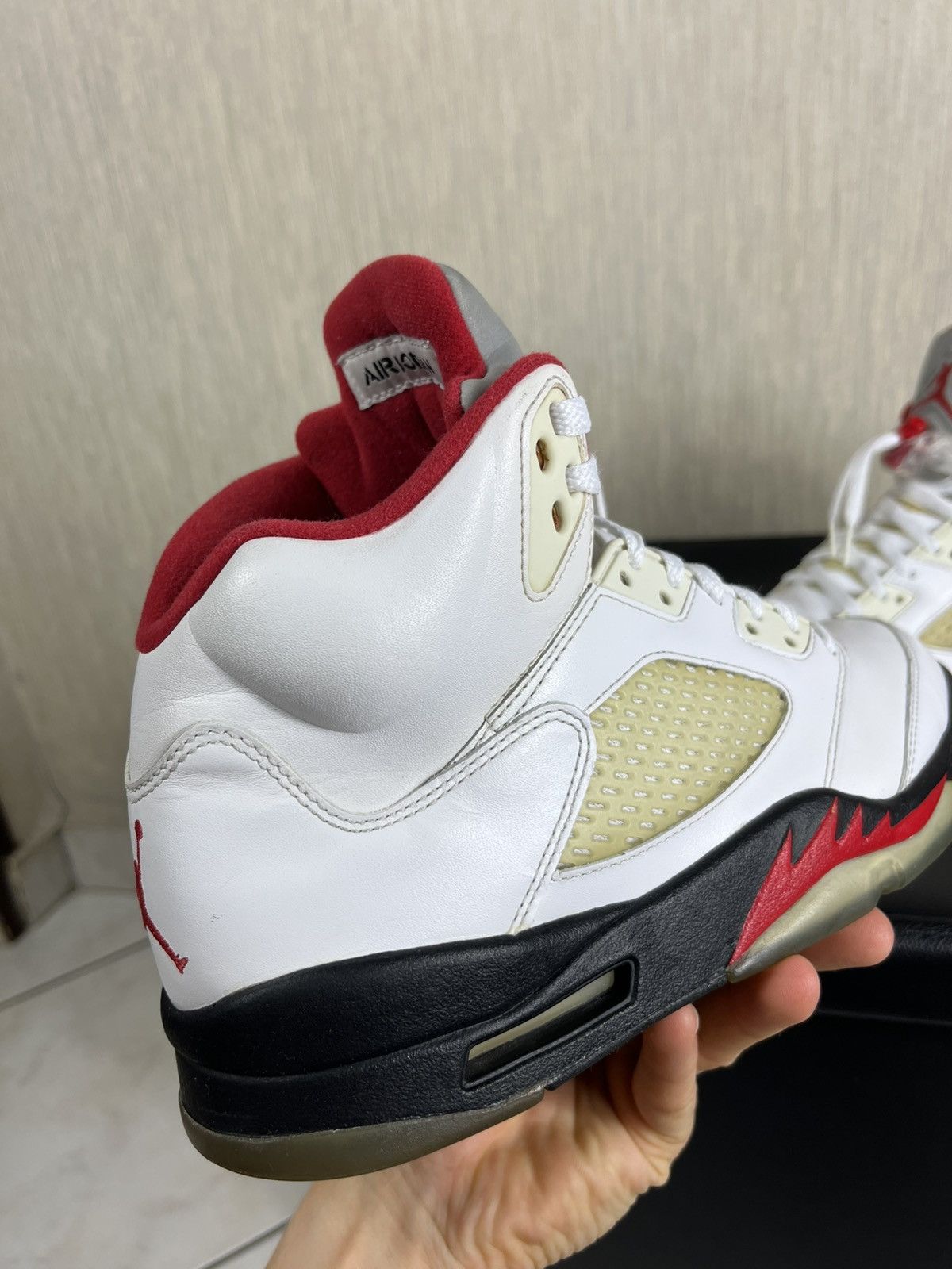 Jordan Brand × Nike × Vintage Vintage OG Nike air Jordan 5 V fire red sneakers 2012 retro Size US 7.5 / EU 40-41 - 10 Thumbnail