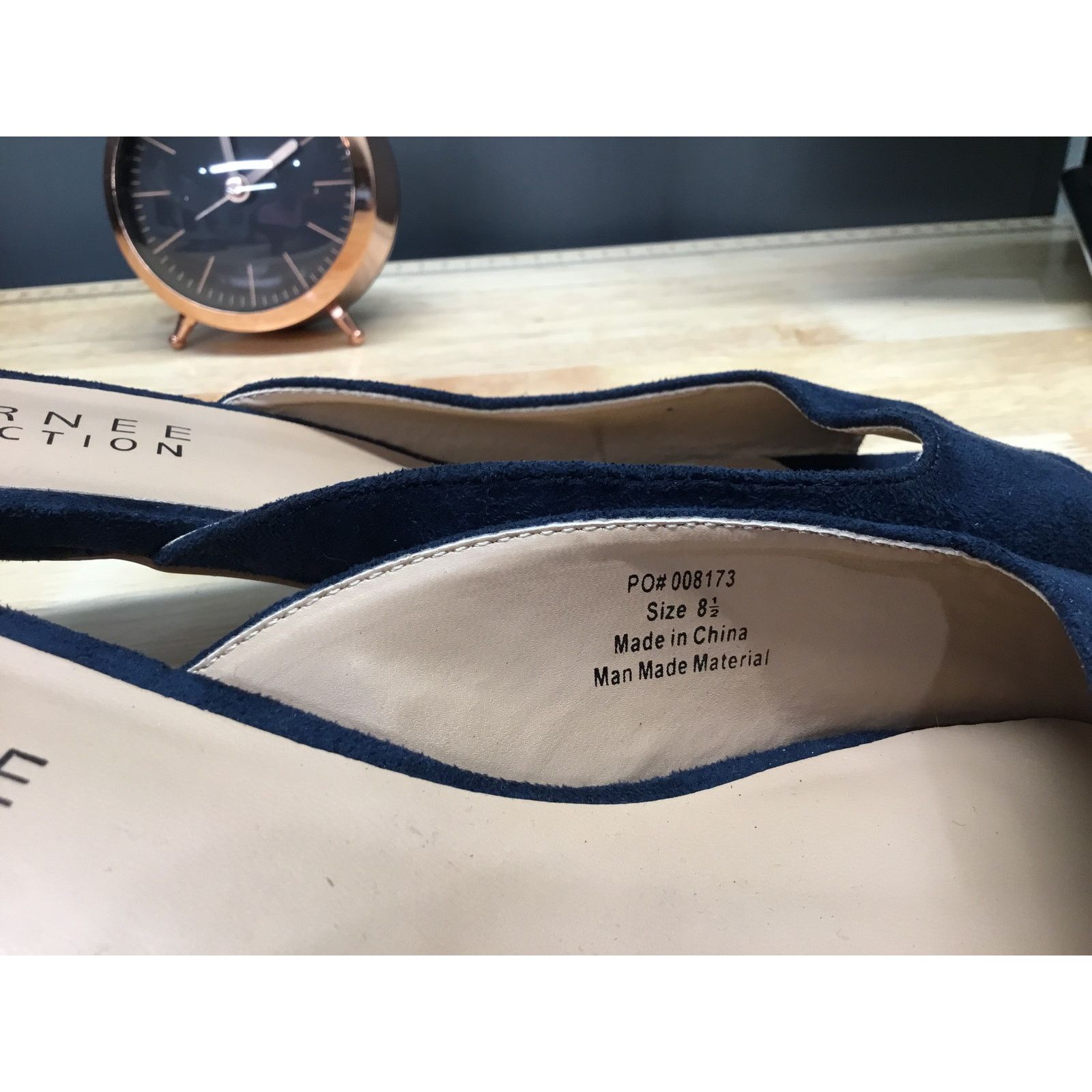 The Unbranded Brand Journee Collection Larna Women's 8.5 Blue Suede Slip-On Heel Size US 8.5 / IT 38.5 - 3 Thumbnail