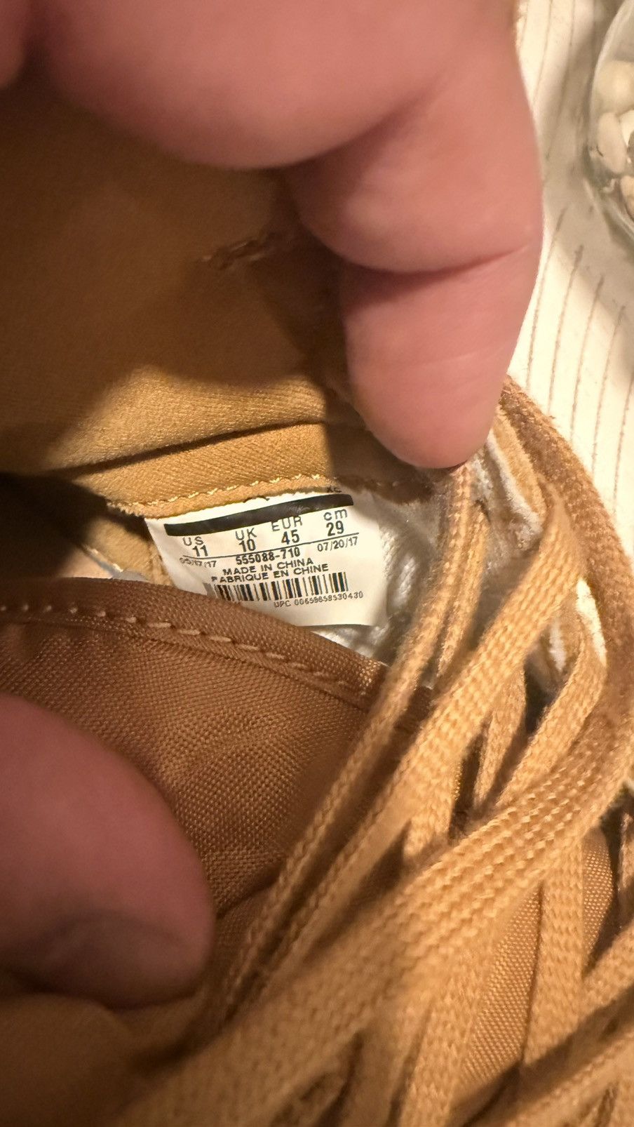 Jordan Brand Nike Air Jordan 1 High Wheat Suede Men's Shoes US 11 Size US 11 / EU 44 - 4 Thumbnail