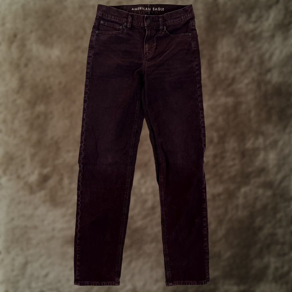 American Eagle Outfitters VINTAGE American Eagle Outfitters Pants Womens 0 Brown 90s Straight Corduroy Stretch Size 25" / US 0 / IT 36 - 1 Thumbnail