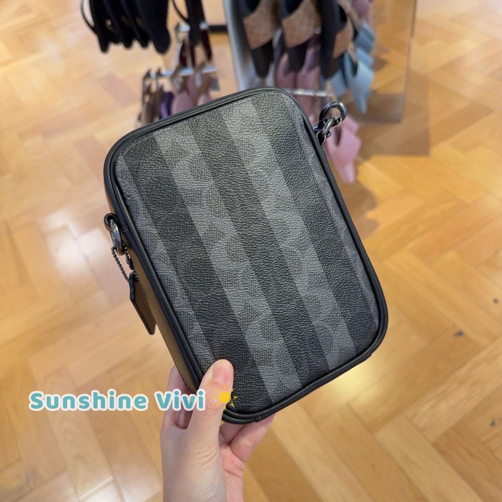 Coach NWT Coach Stanton Crossbody Bag Stripes CEB29 Gunmetal/Black Size ONE SIZE - 7 Thumbnail