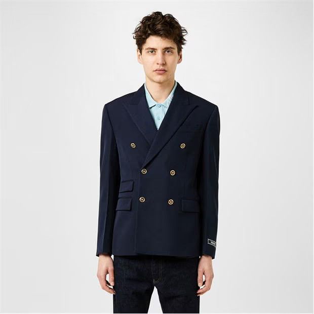 Versace o1g2r1mq0824 Logo Plaque Blazers in Navy Blue Size US XL / EU 56 / 4 - 3 Thumbnail