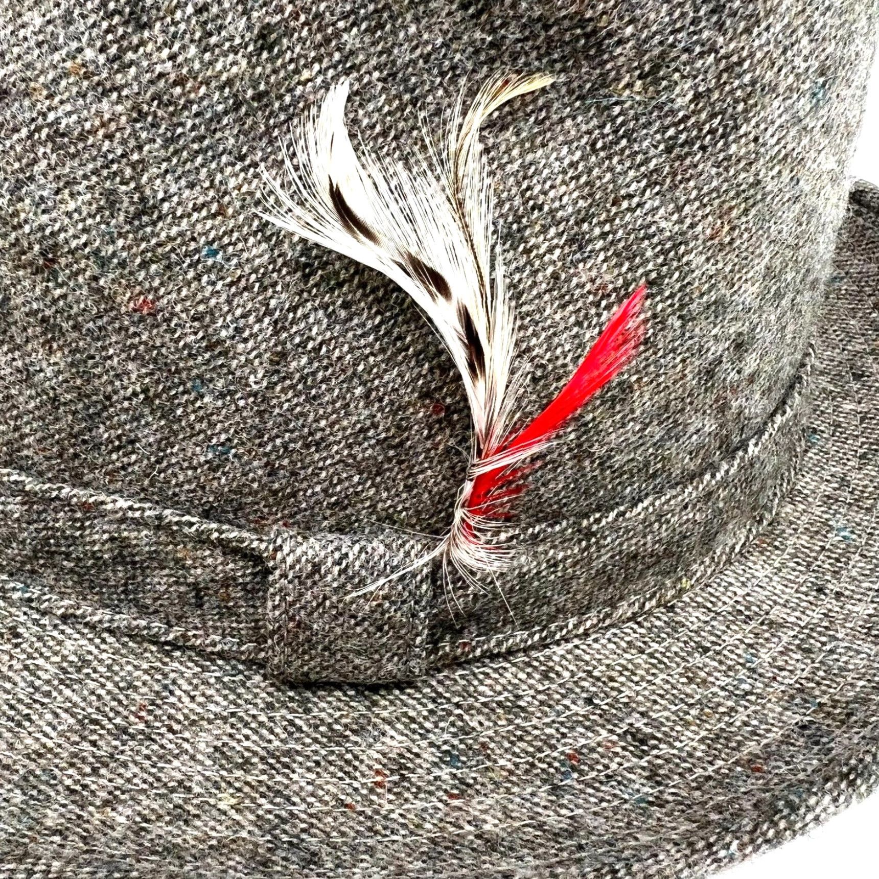 Vintage VINTAGE Adam Wool Fedora Mens Medium Gray Tweed Classic Designer USA Size ONE SIZE - 3 Thumbnail