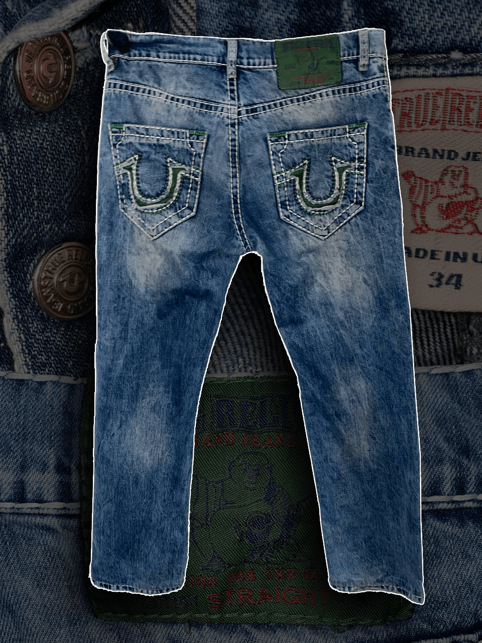 True Religion Rare True Religion 34 straight jeans Size US 34 / EU 50 - 3 Thumbnail