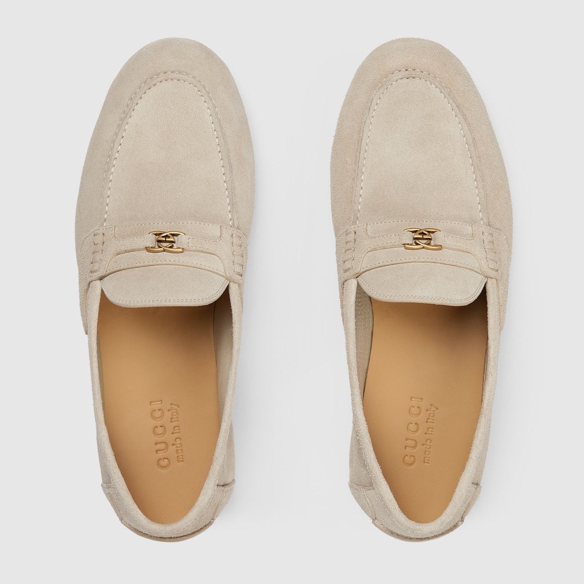 Gucci o1s1wg110125 Interlocking G Loafers in Beige Size US 8.5 / EU 41-42 - 4 Thumbnail