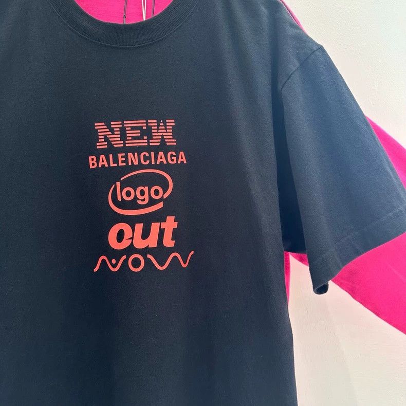 Balenciaga Balenciaga Color-block monogrammed cotton crewneck long-sl Size US XS / EU 42 / 0 - 3 Thumbnail