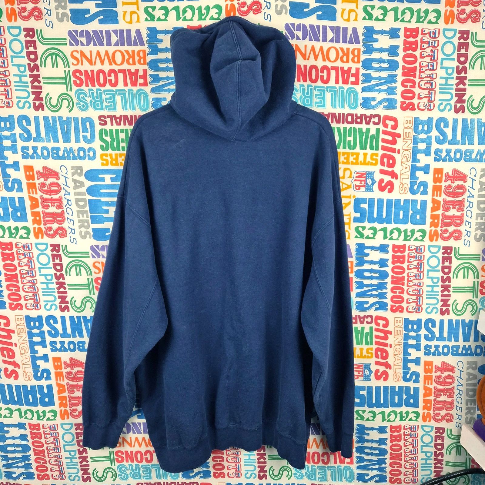 NFL New England Patriots Script Logo Hoodie Sz XL Pullover 2009 Size US XL / EU 56 / 4 - 2 Thumbnail