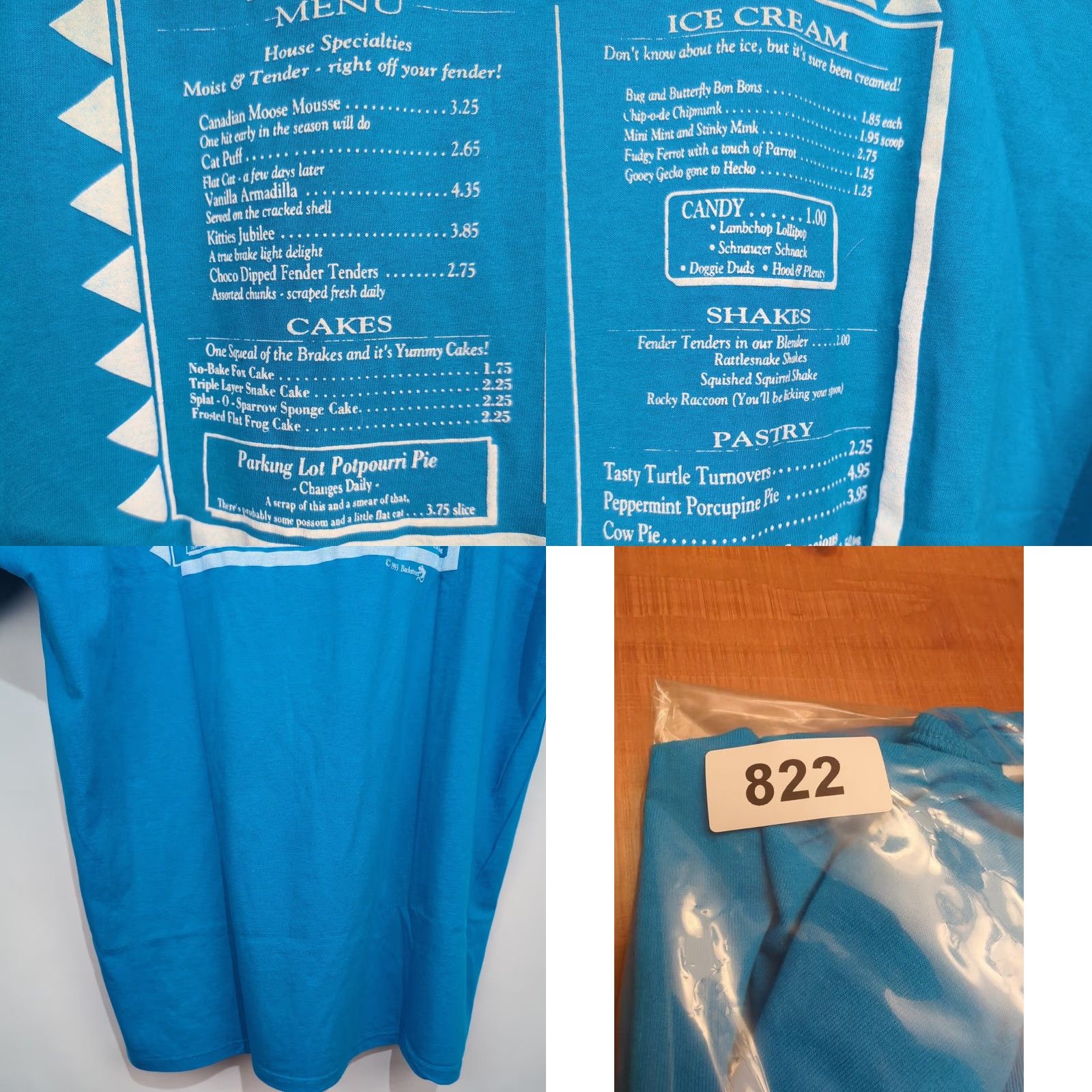 Jerzees VINTAGE Roadkill Cafe T Shirt Glow In The Dark New USA Made 2XL XXL Blue Jerzees Shirt Mens 90s Glow Size US XXL / EU 58 / 5 - 10 Thumbnail