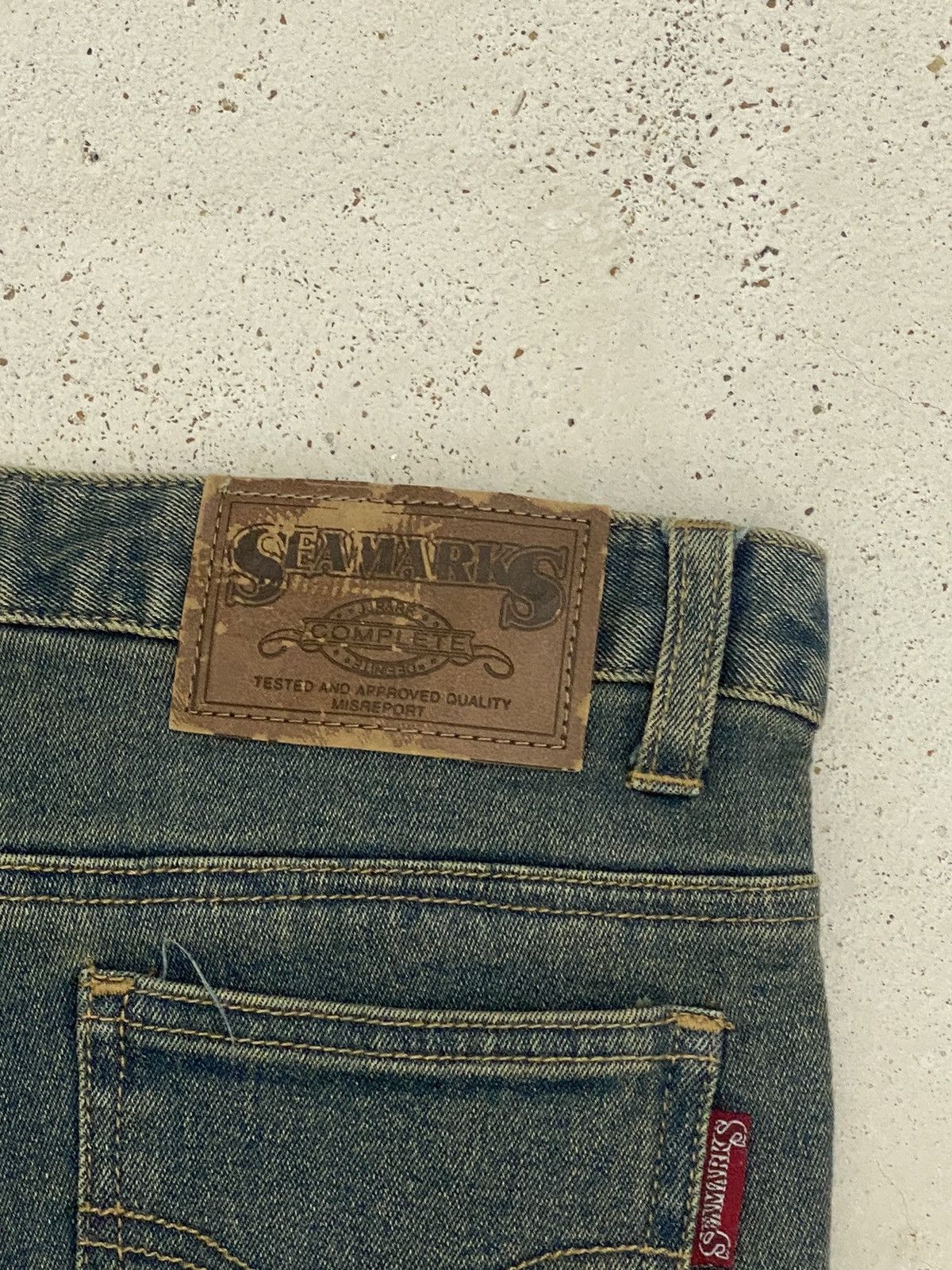 Hysteric Glamour × Japanese Brand × Le Grande Bleu (L.G.B.) Unisex Flare Arezzo Blanconi Seamark Mud Wash Art Butterfly Size US 30 / EU 46 - 15 Thumbnail