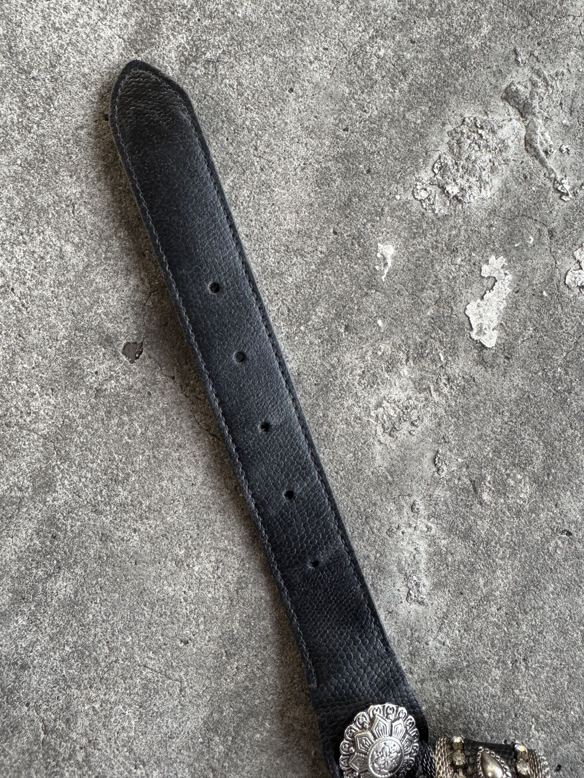 Japanese Brand Vintage Studded Leather Belt Size ONE SIZE - 4 Thumbnail