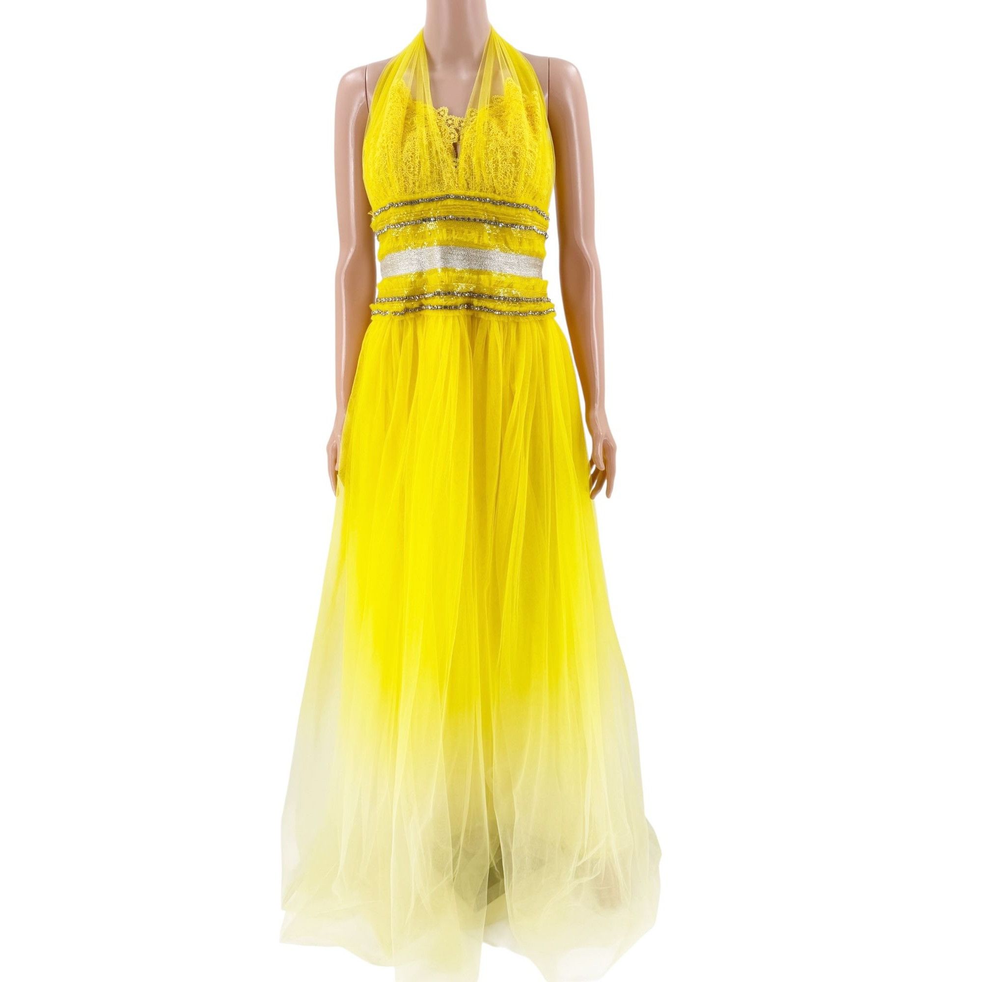 Naeem Khan Naeem Khan Runway Evening Gown Yellow Embellished US10 S2018 Size L / US 10 / IT 46 - 2 Thumbnail