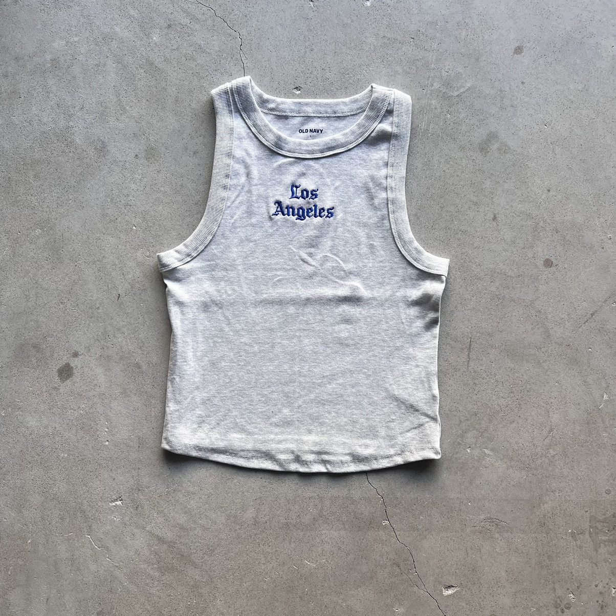 MLB LA los angeles Tank too Gray Embroidered Size XL / US 12-14 / IT 48-50 - 3 Thumbnail