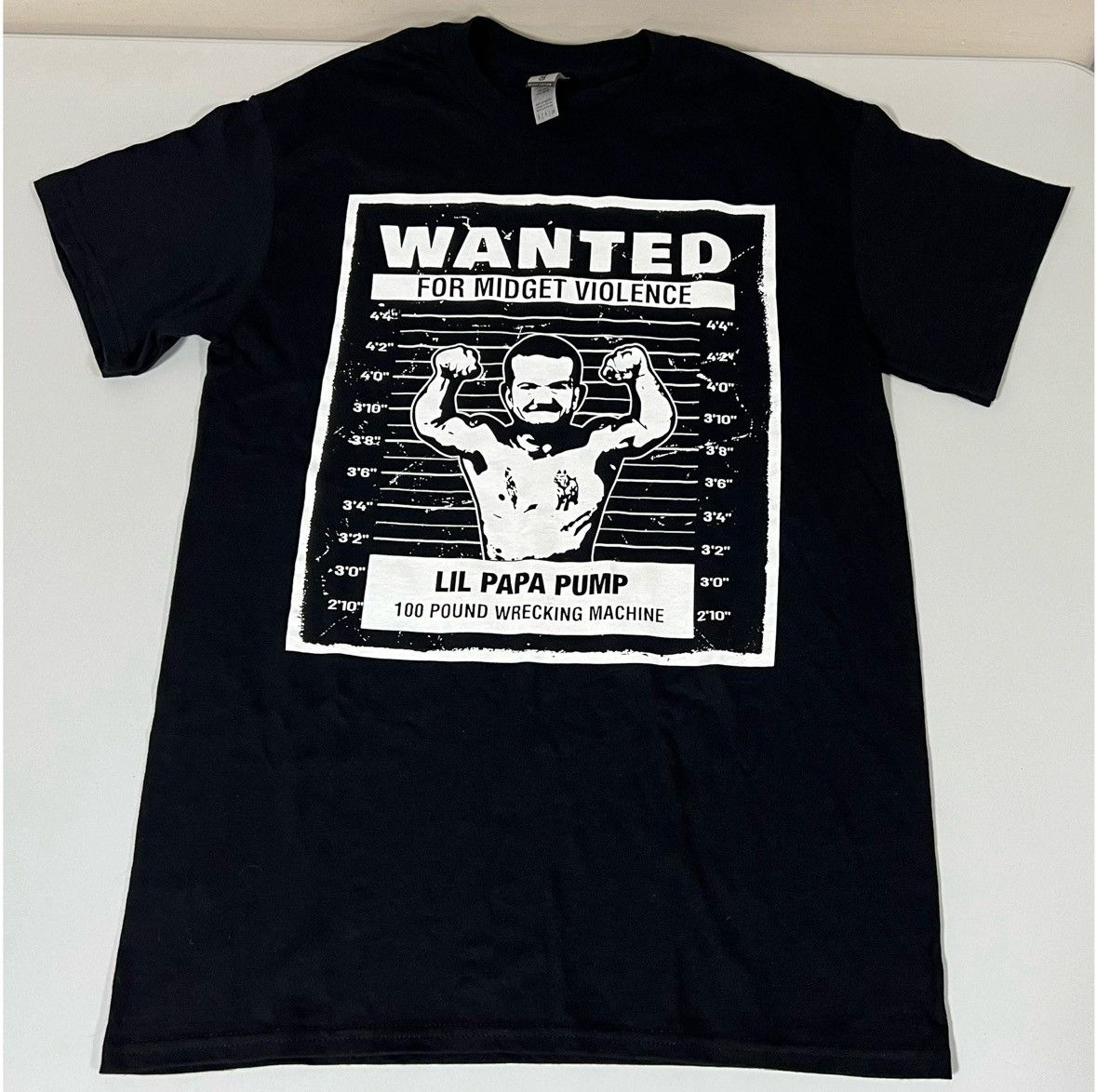 Gildan Black ‘Wanted For Midget Violence’ Wrestling T-Shirt Size S⛓️ Size US S / EU 44-46 / 1 - 2 Thumbnail