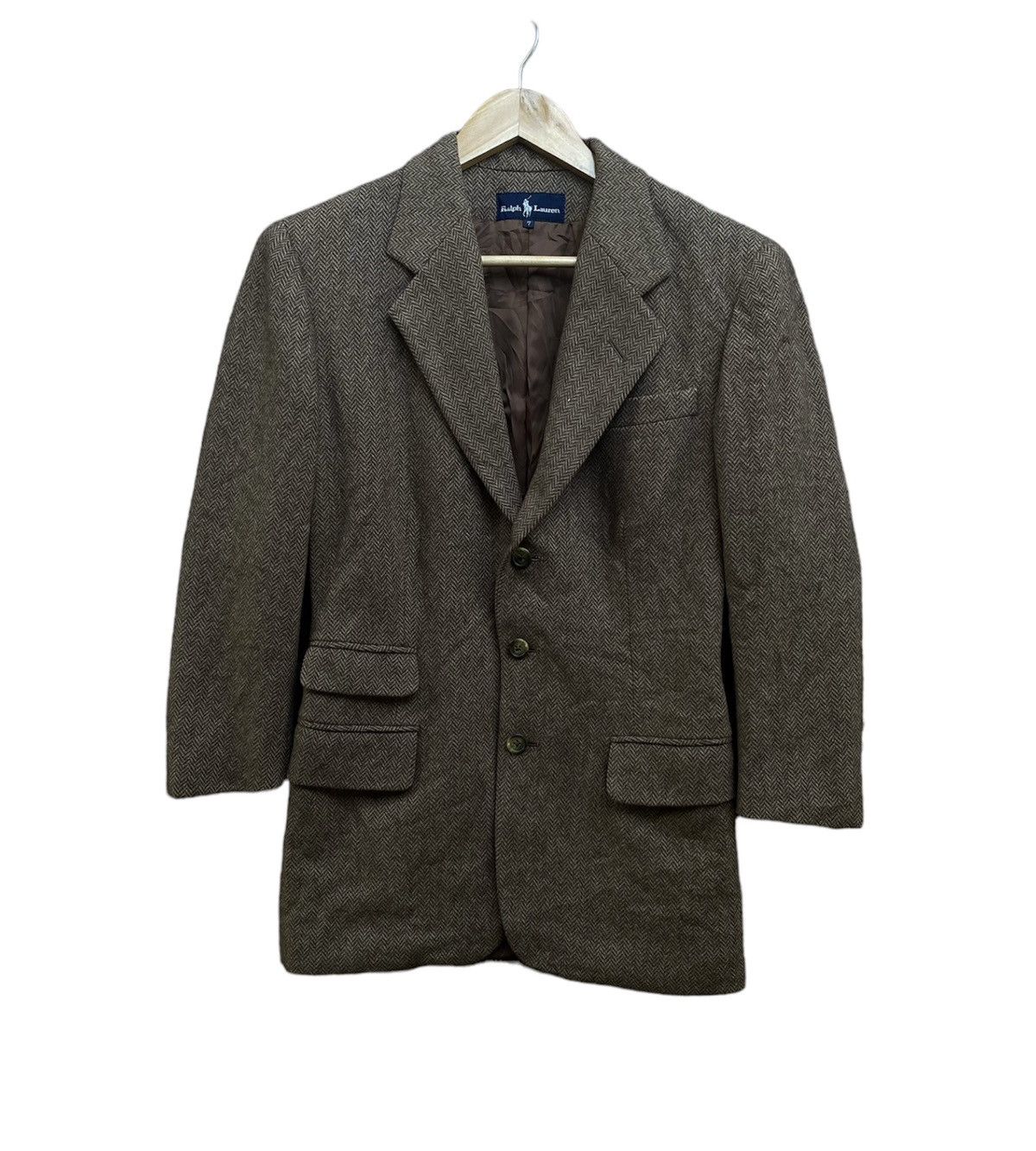 Ralph Lauren × Vintage Vintage 90s Ralph Lauren Wool Blazer Size 38L - 1 Thumbnail