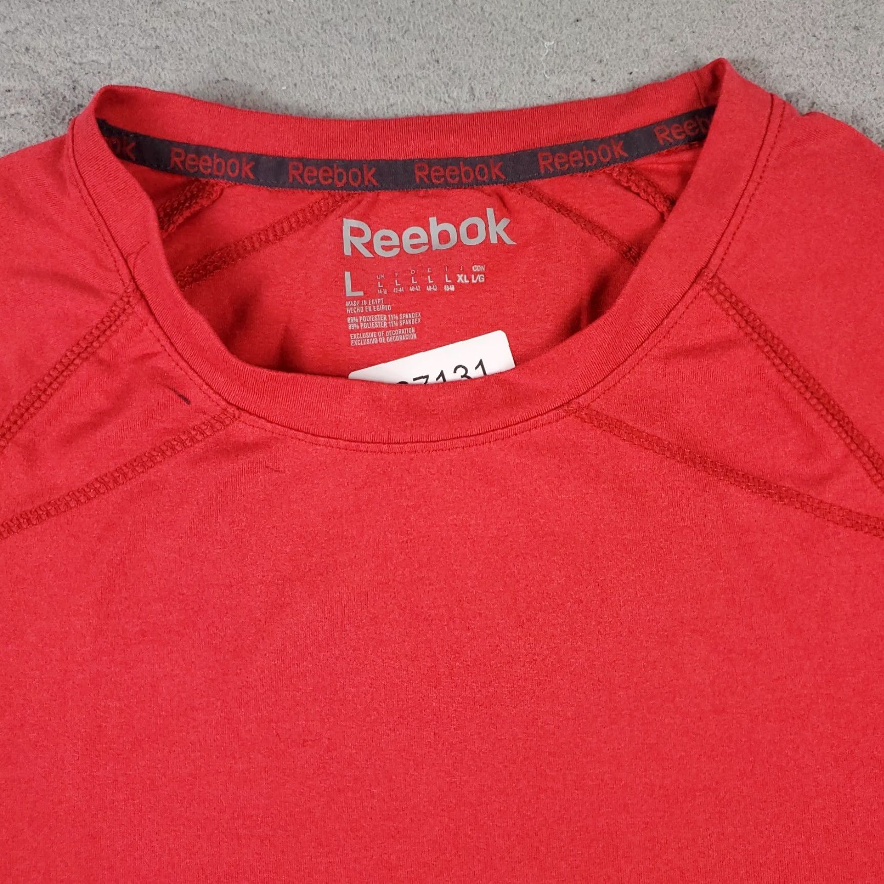 Reebok Reebok T Shirt Mens Large Red Active Pullover Short Sleeve Fall Summer Winter All Seasons Sports Gym Workout Casual Men Size US L / EU 52-54 / 3 - 2 Thumbnail