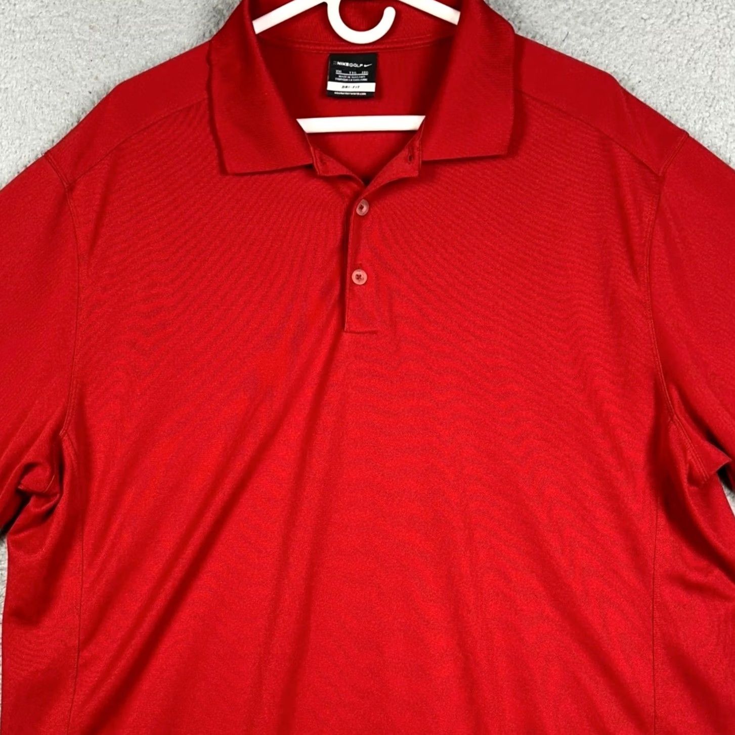 Nike Nike Golf Polo Shirt Mens 2XL Red Dri-FIT Performance Rugby Swoosh Short Sleeve Size US XXL / EU 58 / 5 - 2 Thumbnail