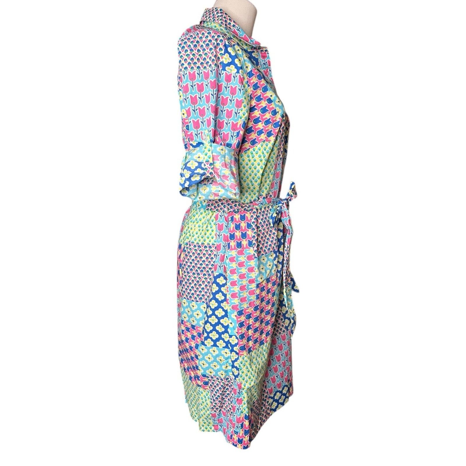 Other Talbots Island Patchwork Floral Print Belted Shirt Dress 4 Size S / US 4 / IT 40 - 10 Thumbnail