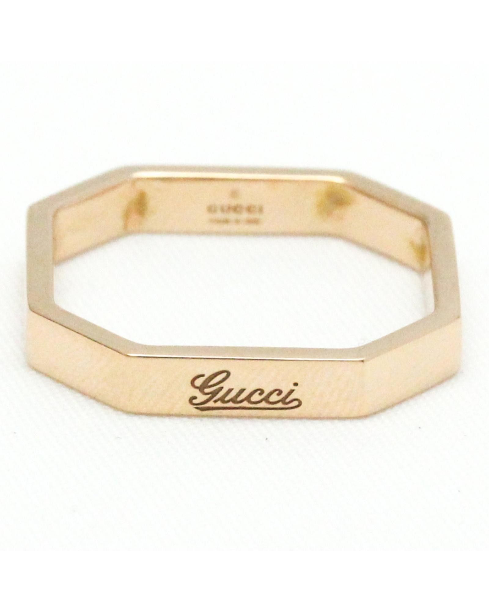 image of Gucci Rose Gold Octagon Ring, Women's
