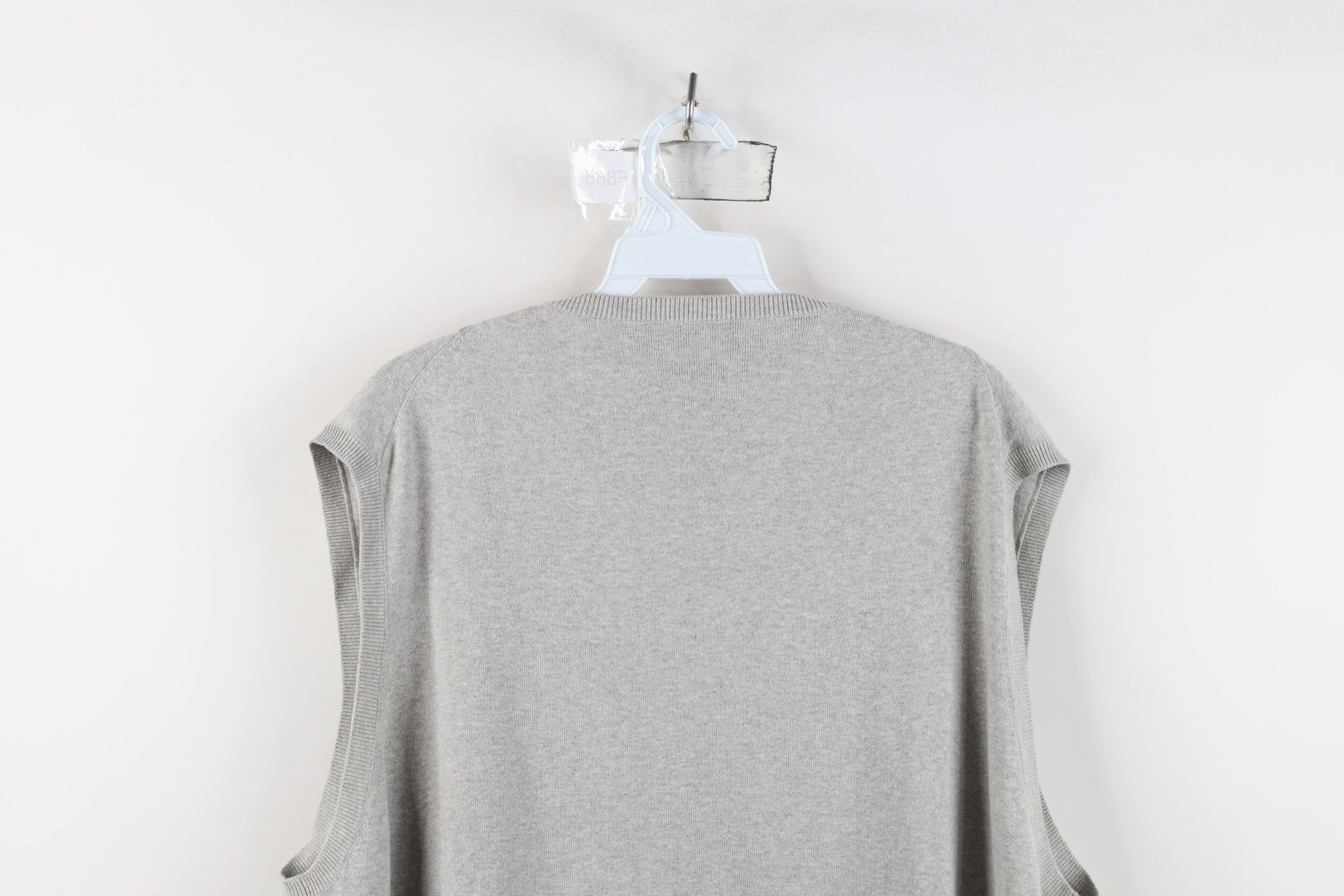 Ralph Lauren Vintage Ralph Lauren Cotton Knit V-Neck Sweater Vest Gray Size US XXL / EU 58 / 5 - 10 Thumbnail