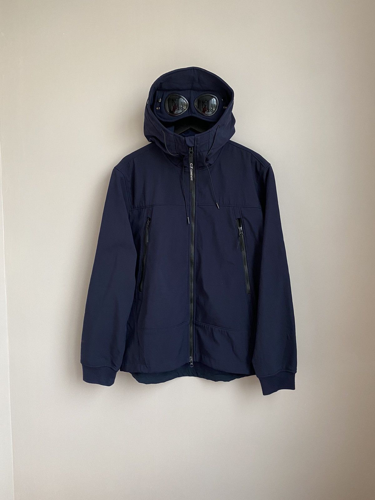 C.P. Company Streetwear CP COMPANY C.P. SHELL R GOGGLE JACKET BLUE Grailed