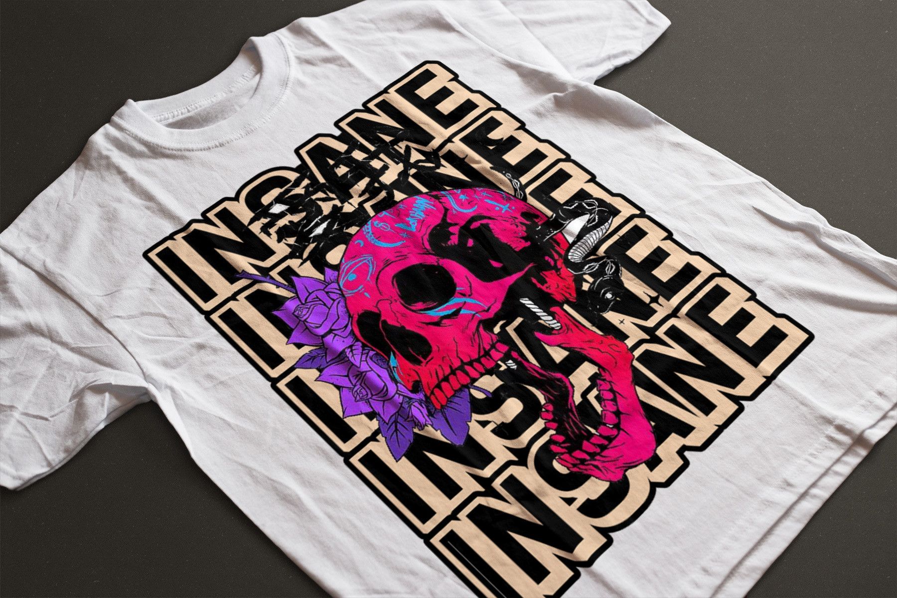 Designer × Vintage Insane Graphic Tshirt Size US L / EU 52-54 / 3 - 1 Thumbnail