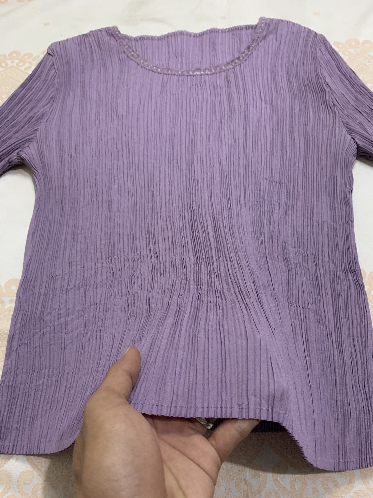 Japanese Brand Inner Pleats Issey Miyake Style Top Size L / US 10 / IT 46 - 2 Thumbnail