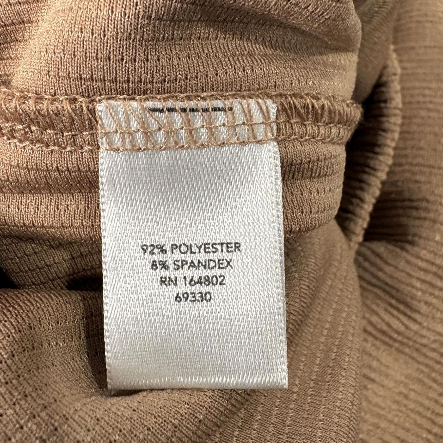 Vintage Christopher & Banks Knit Dress Pants Womens L Brown Elastic Waist Pockets Pull On Flat Front Solid 29in Inseam Stretch Casual Size 36" / US 14 / IT 50 - 5 Thumbnail