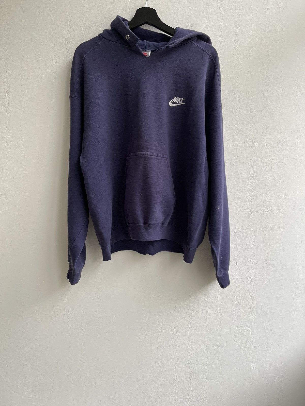 image of Vintage Nike Swoosh Faded Hoodie 80's in Purple, Men's (Size XL)