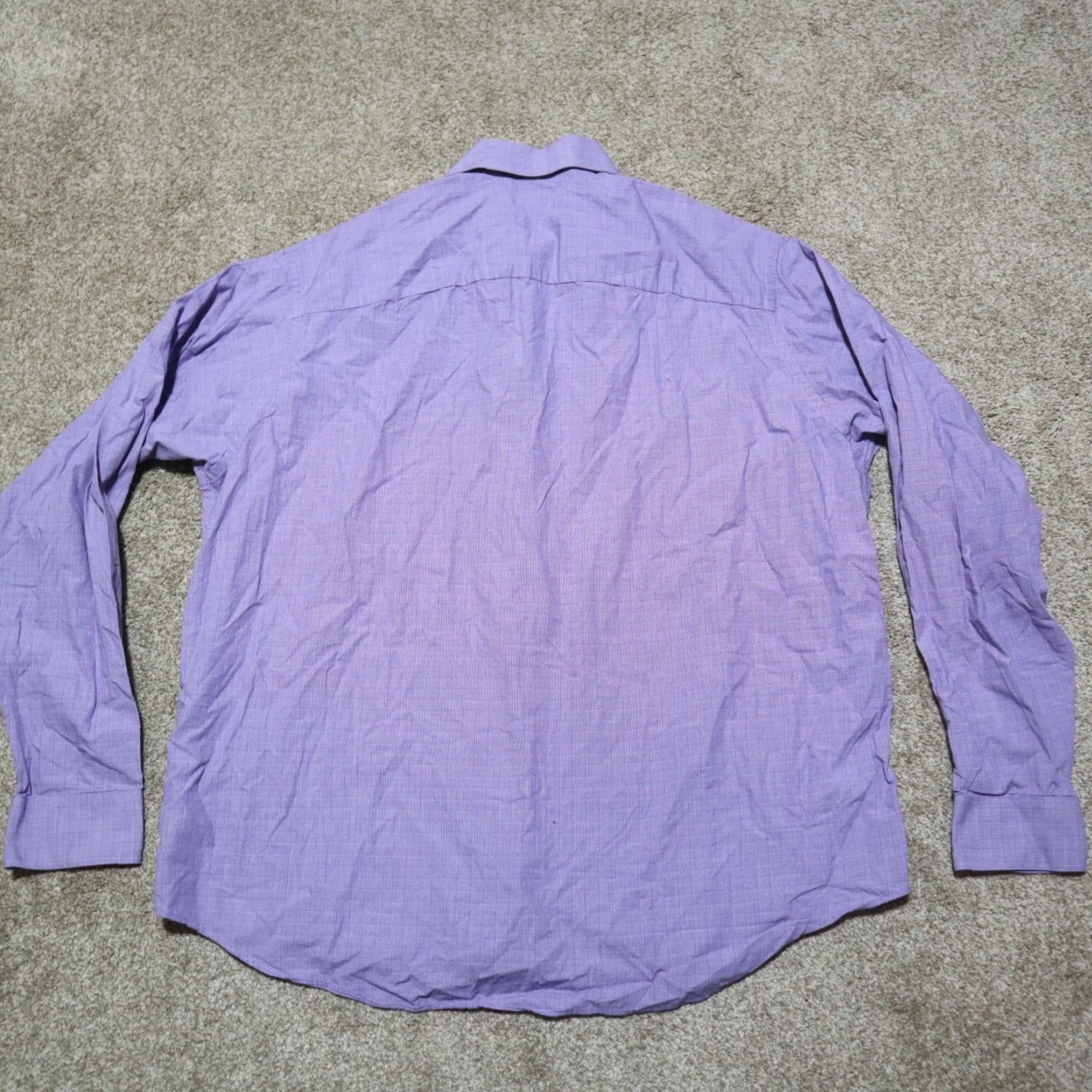 Calvin Klein VINTAGE Calvin Klein Shirt Plaid Button-Down Long Sleeve Men XL Purple Cotton 36/37 Business Mens Size US XL / EU 56 / 4 - 8 Thumbnail