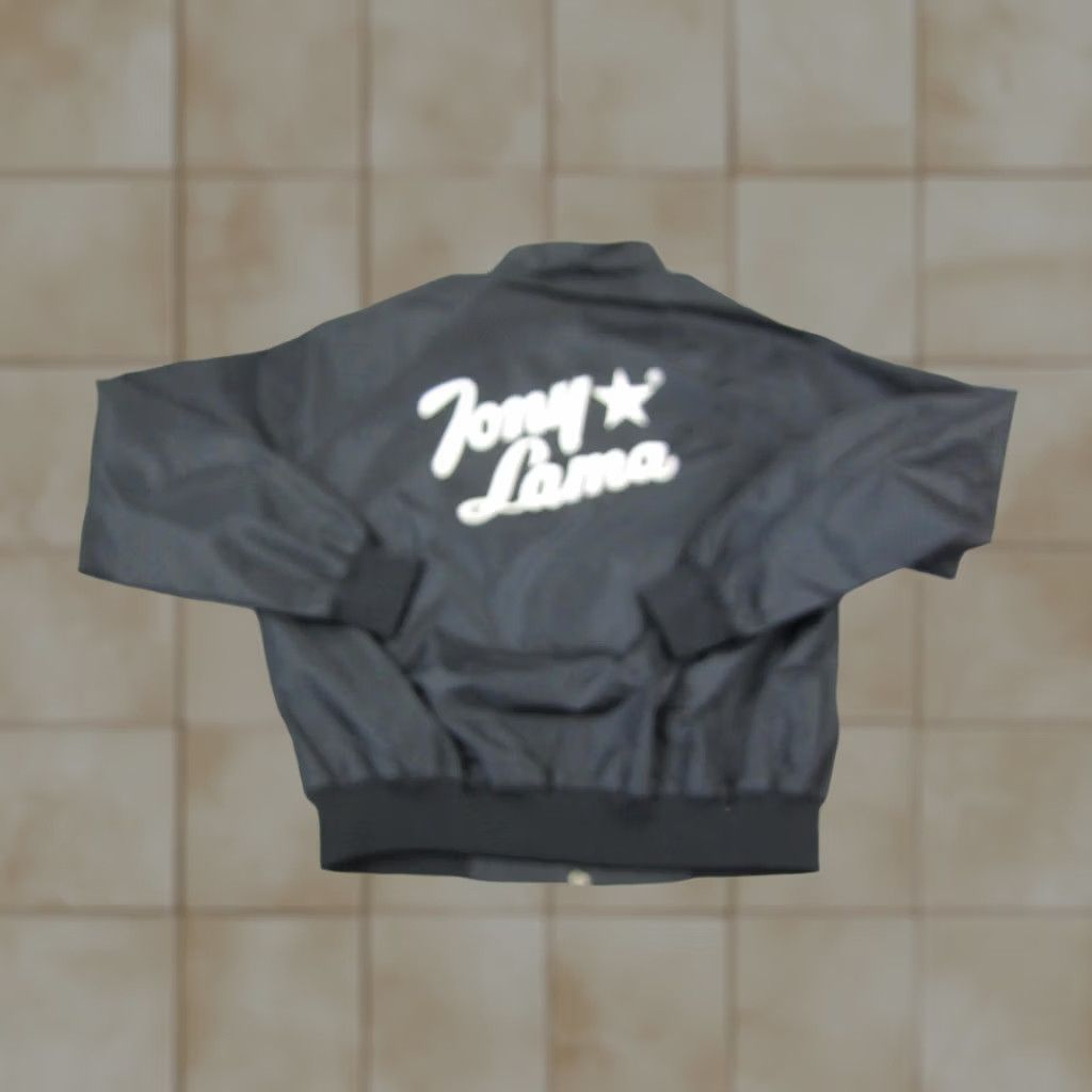Tony Lama VINTAGE Tony Lama Jacket Mens Large L Black Bomber Windbreaker Full Zip 70s 80s USA Size US L / EU 52-54 / 3 - 1 Thumbnail