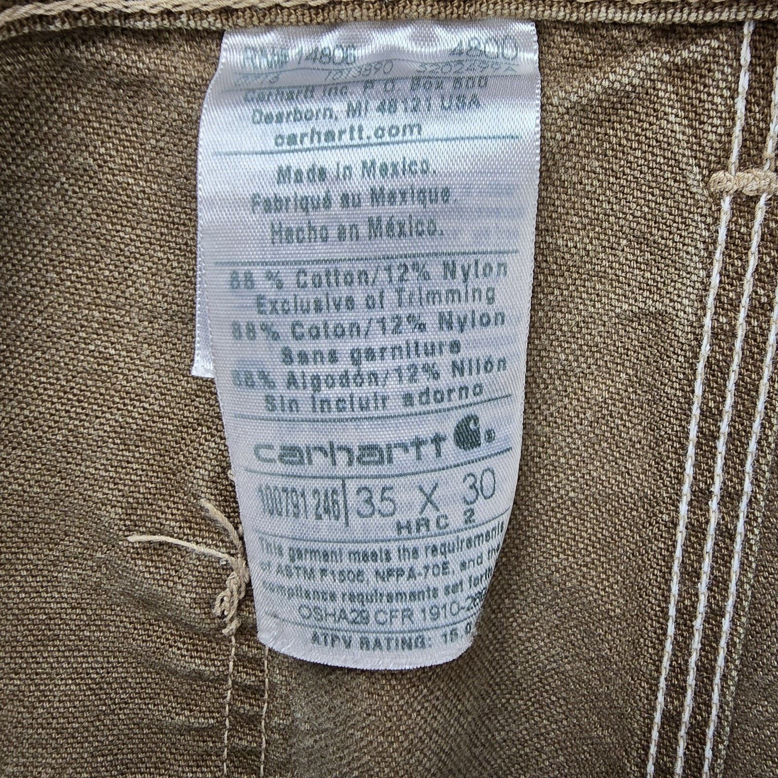 Carhartt Carhartt FR Washed Duck Dungaree Pants 35x27 Brown Carpenter Size US 35 - 4 Thumbnail