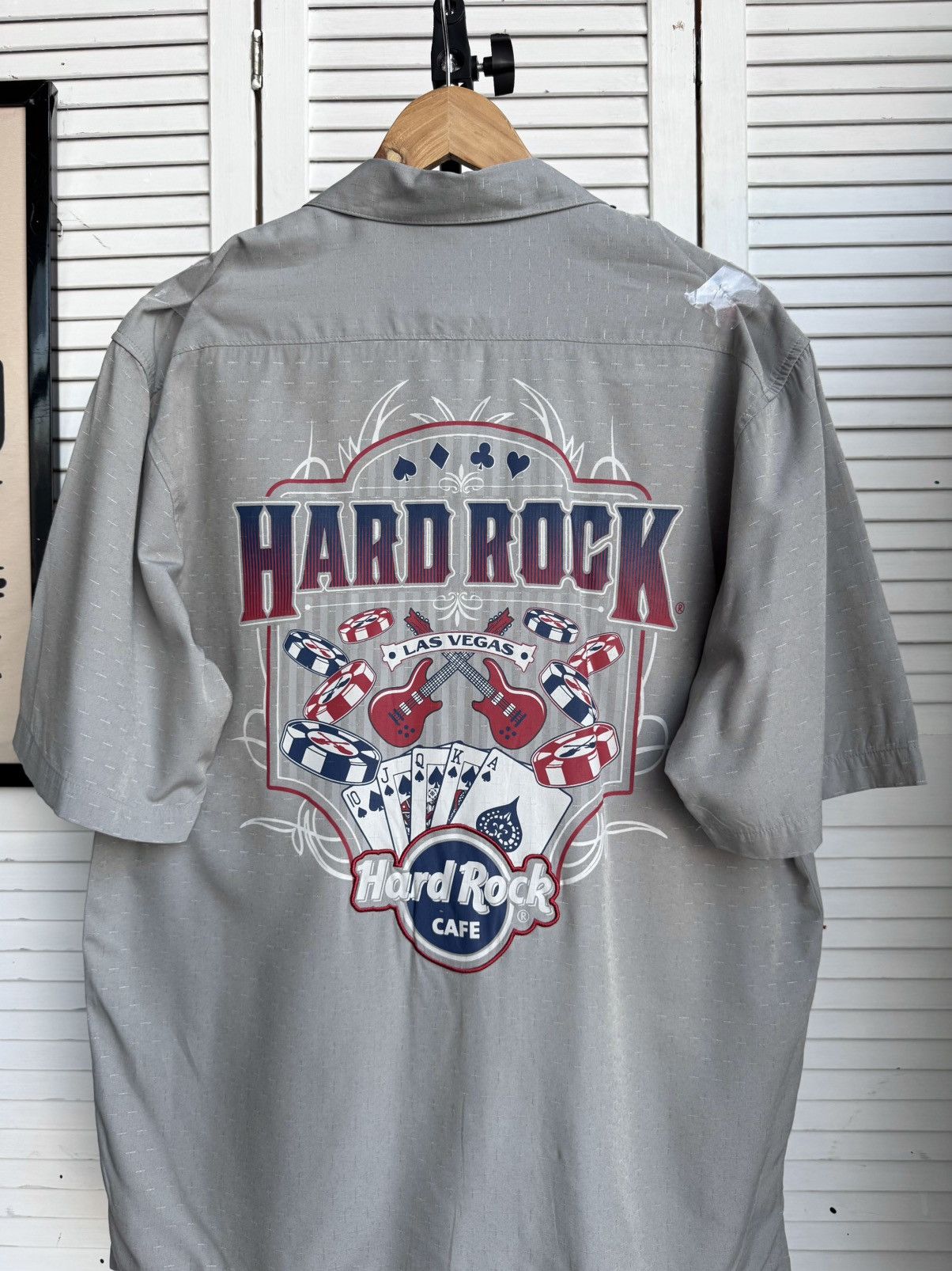 Hard Rock Cafe Vintage Hard Rock Cafe Las Vegas Button Shirt Casino Poker Size US XL / EU 56 / 4 - 8 Thumbnail