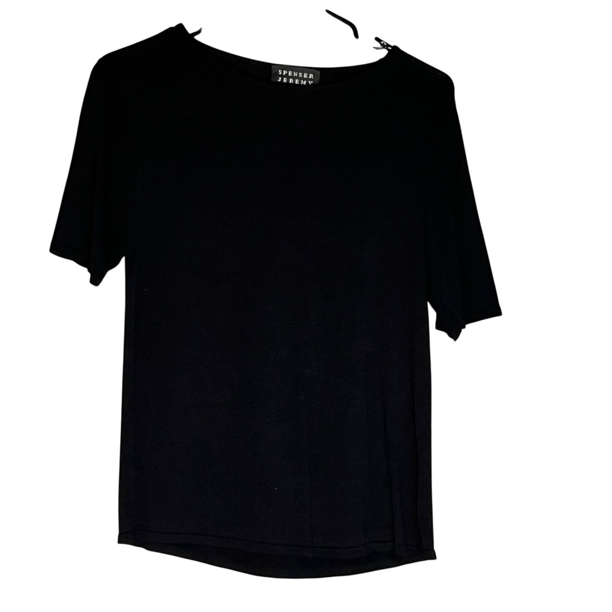 Other Spenser Jeremy Woman's Black M Top Luxe Soft Stretch Silk Size M / US 6-8 / IT 42-44 - 2 Thumbnail