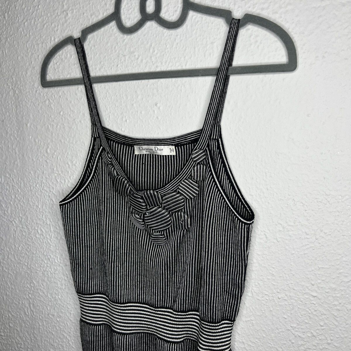 Christian Dior Monsieur Christian Dior Paris Vintage Top Striped Buttons Black White Size M / US 6-8 / IT 42-44 - 3 Thumbnail