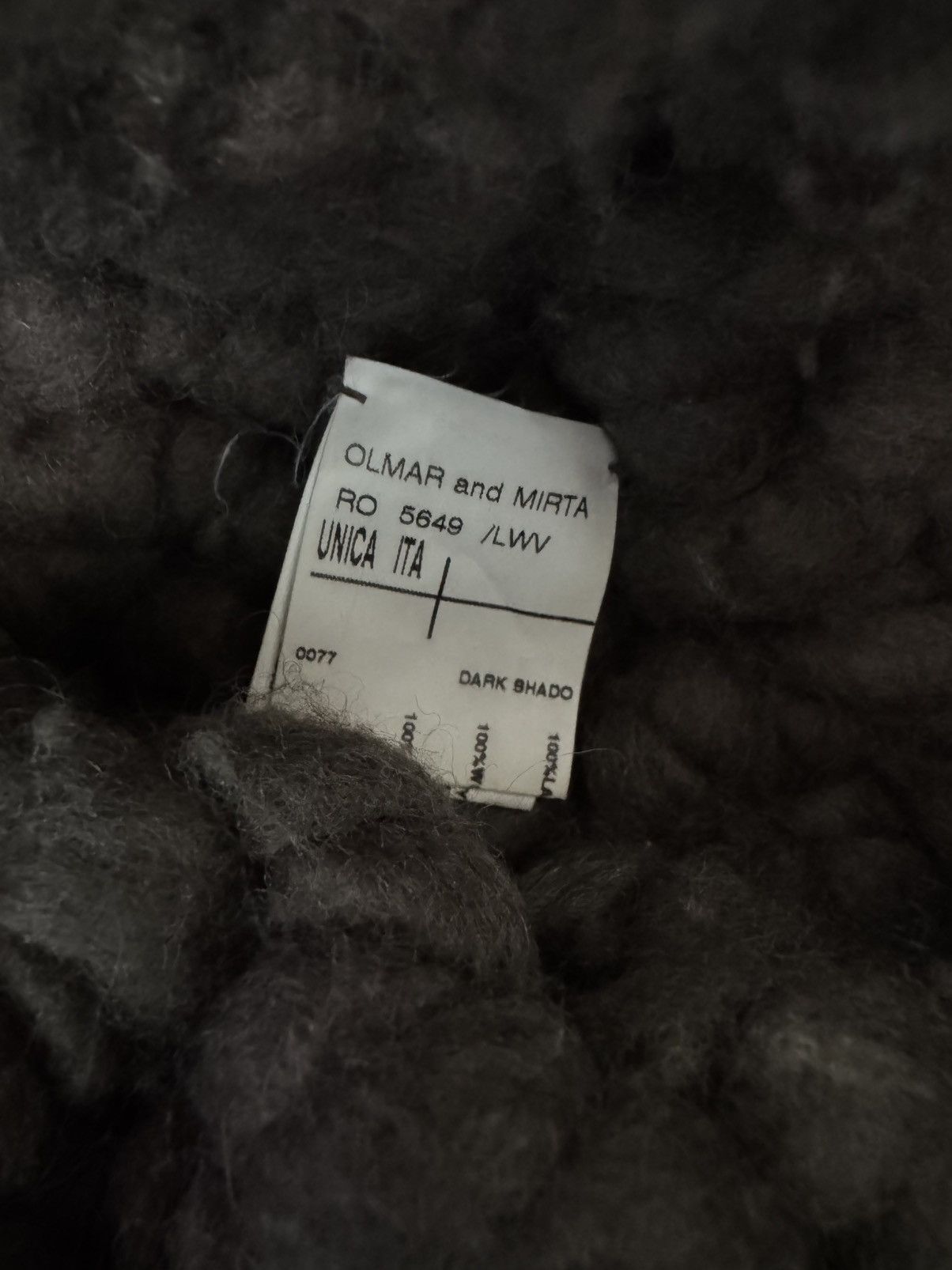 Rick Owens ARCHIVE RICK OWENS MERINO WOOL KNIT BEANIE Size ONE SIZE - 2 Thumbnail