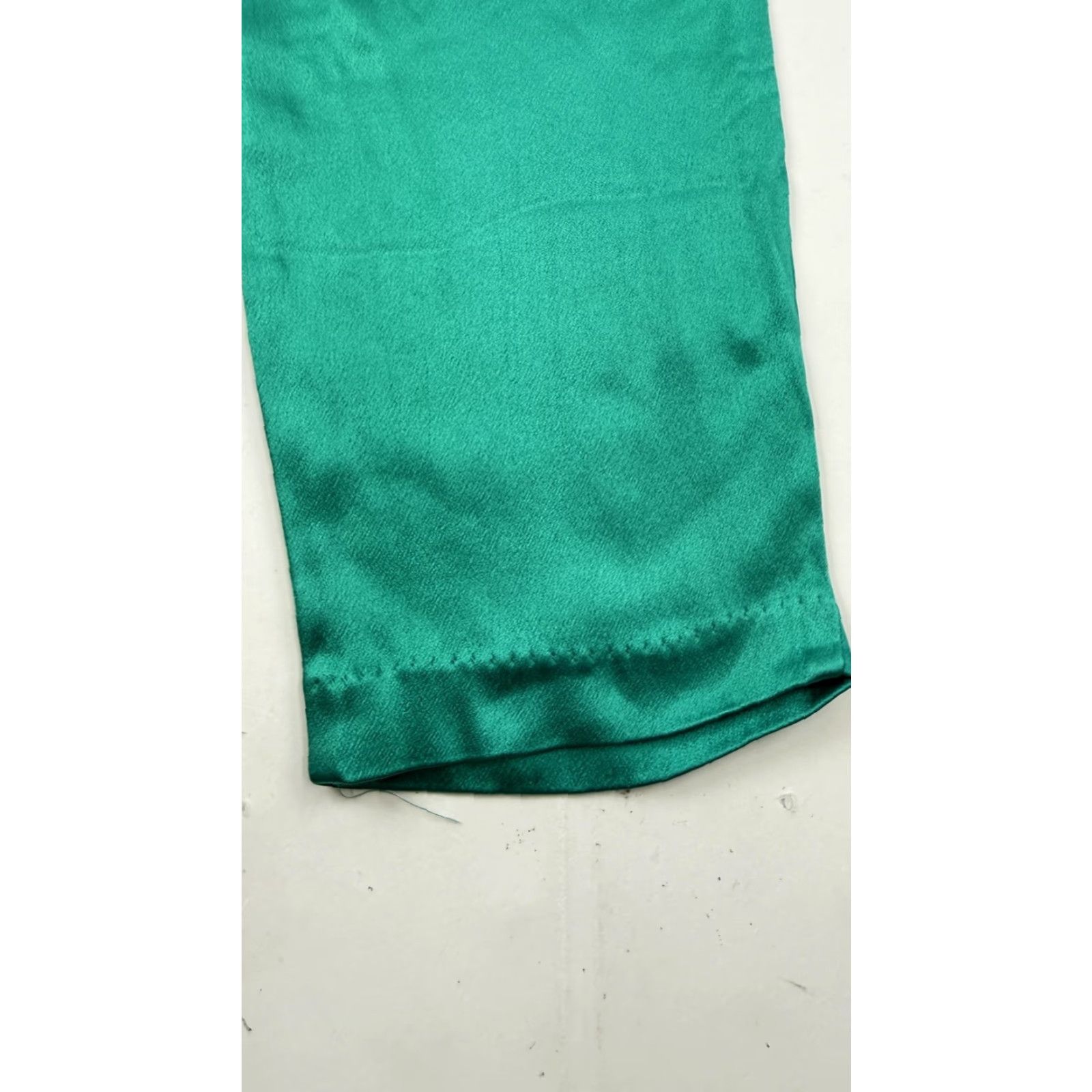 Vintage VINTAGE Rothschild Lilli Ann Pants Womens Small Green Satin Tapered 80s Size 40" / US 18 - 3 Thumbnail