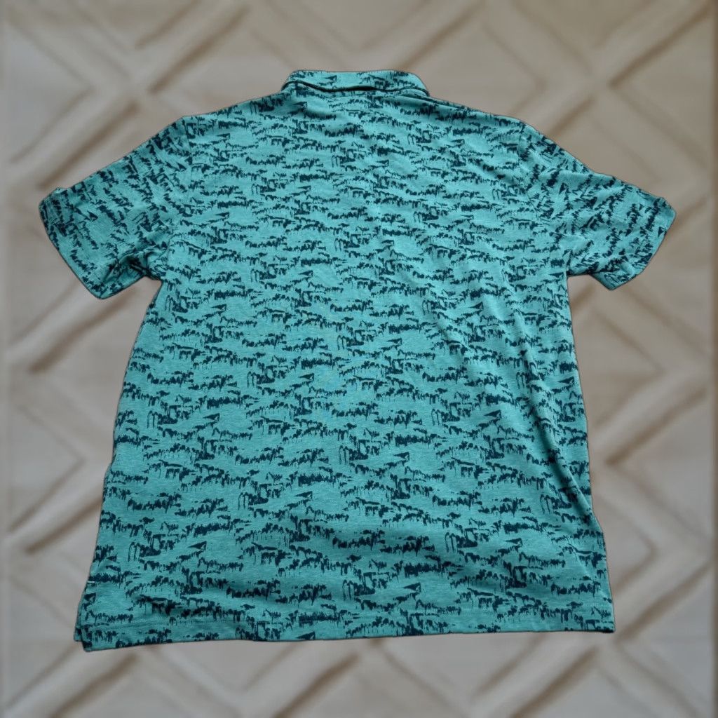 Tommy Bahama Adidas Polo Shirt Men Large Blue Short Sleeve Golf Abstract Pattern 2XL Regular Fit Sports Shirt Shirt Polo Size US XXL / EU 58 / 5 - 1 Thumbnail