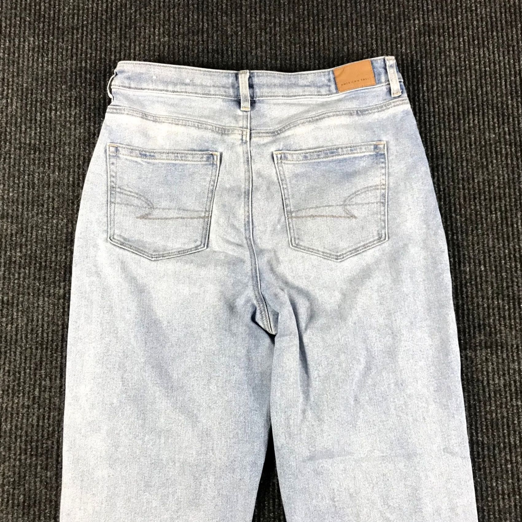 American Eagle Outfitters American Eagle Womens High Rise Mom Jeans Light Wash Stretch Denim 8 5-Pocket Blue 90s Womens Size 30" / US 8 / IT 44 - 5 Thumbnail