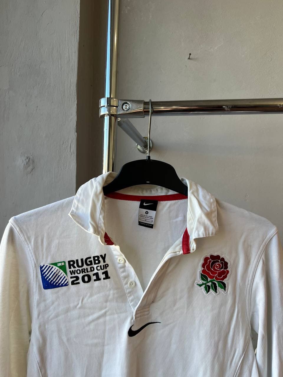 2011 ENGLAND TEAM IRB WORLD CUP RUGBY JERSEY RARE SHIRT SZ M