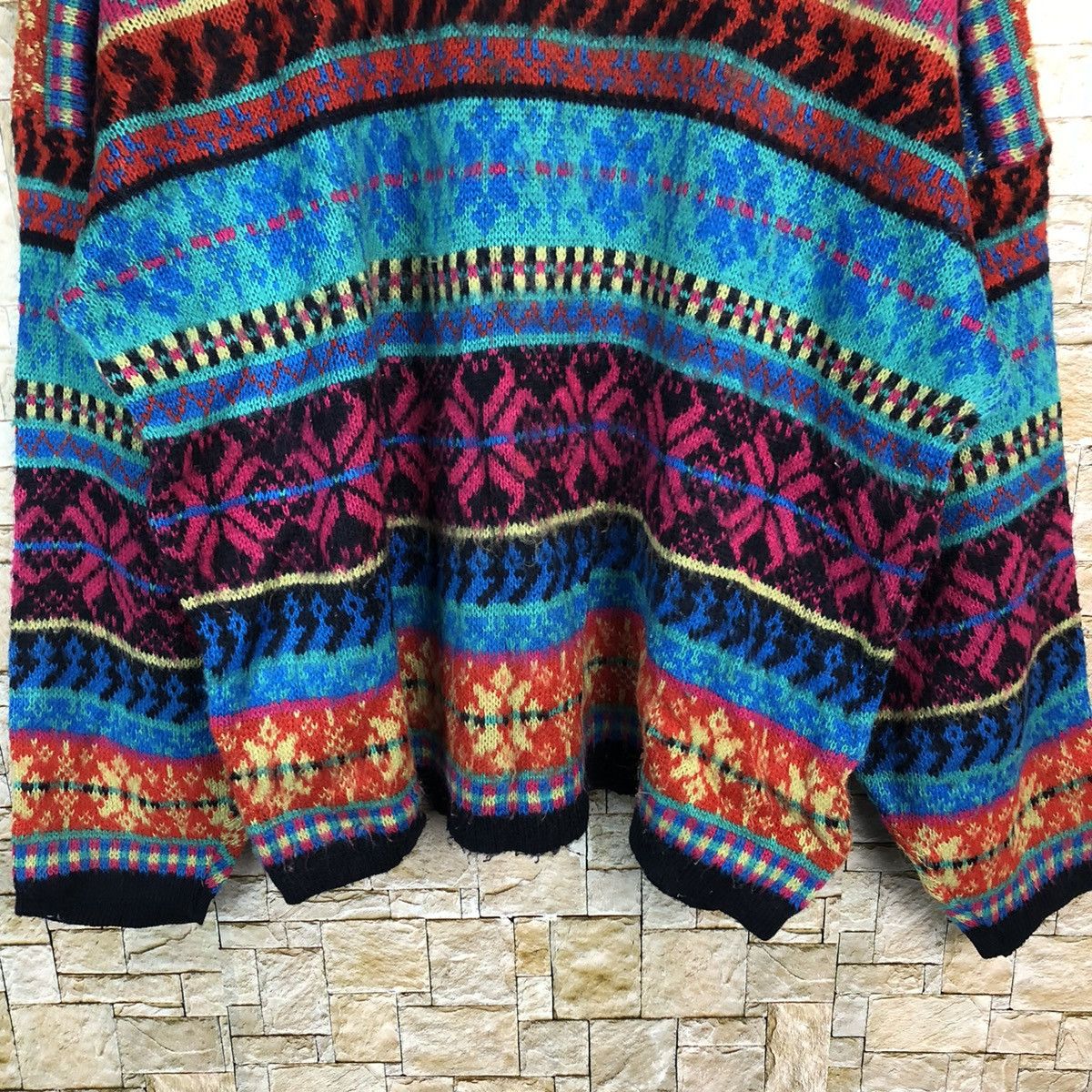 Homespun Knitwear Folli Follie Pink sweatshirt art vintage Knitwear #A311 Size US L / EU 52-54 / 3 - 6 Thumbnail