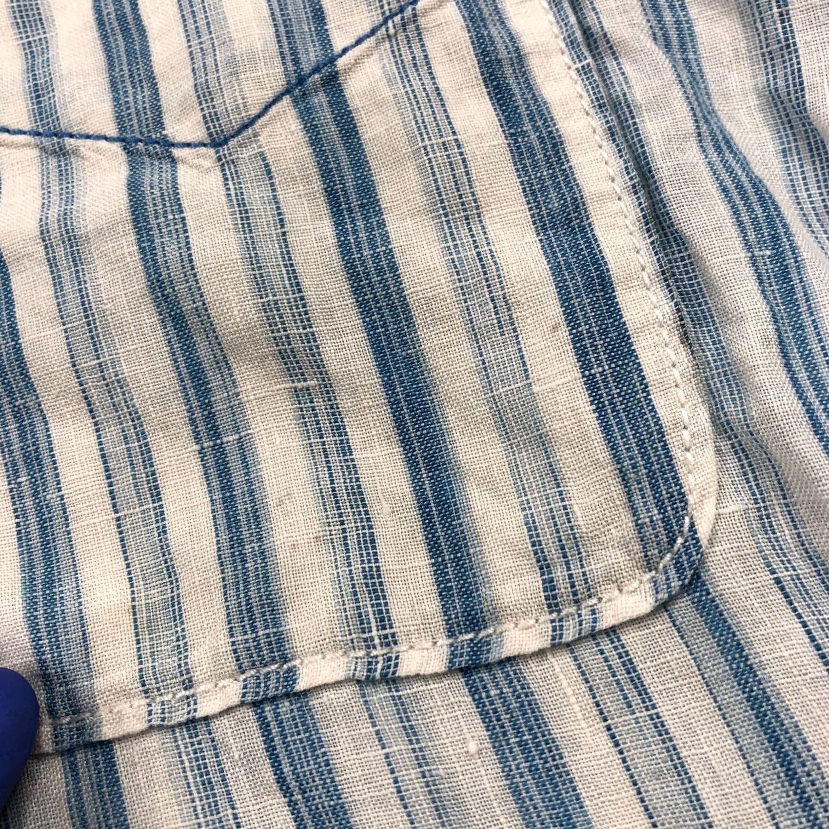 Tommy Bahama Tommy Bahama Relax LINEN XL Button Long Sleeve Striped Casual Shirt Blue Size US XL / EU 56 / 4 - 3 Thumbnail