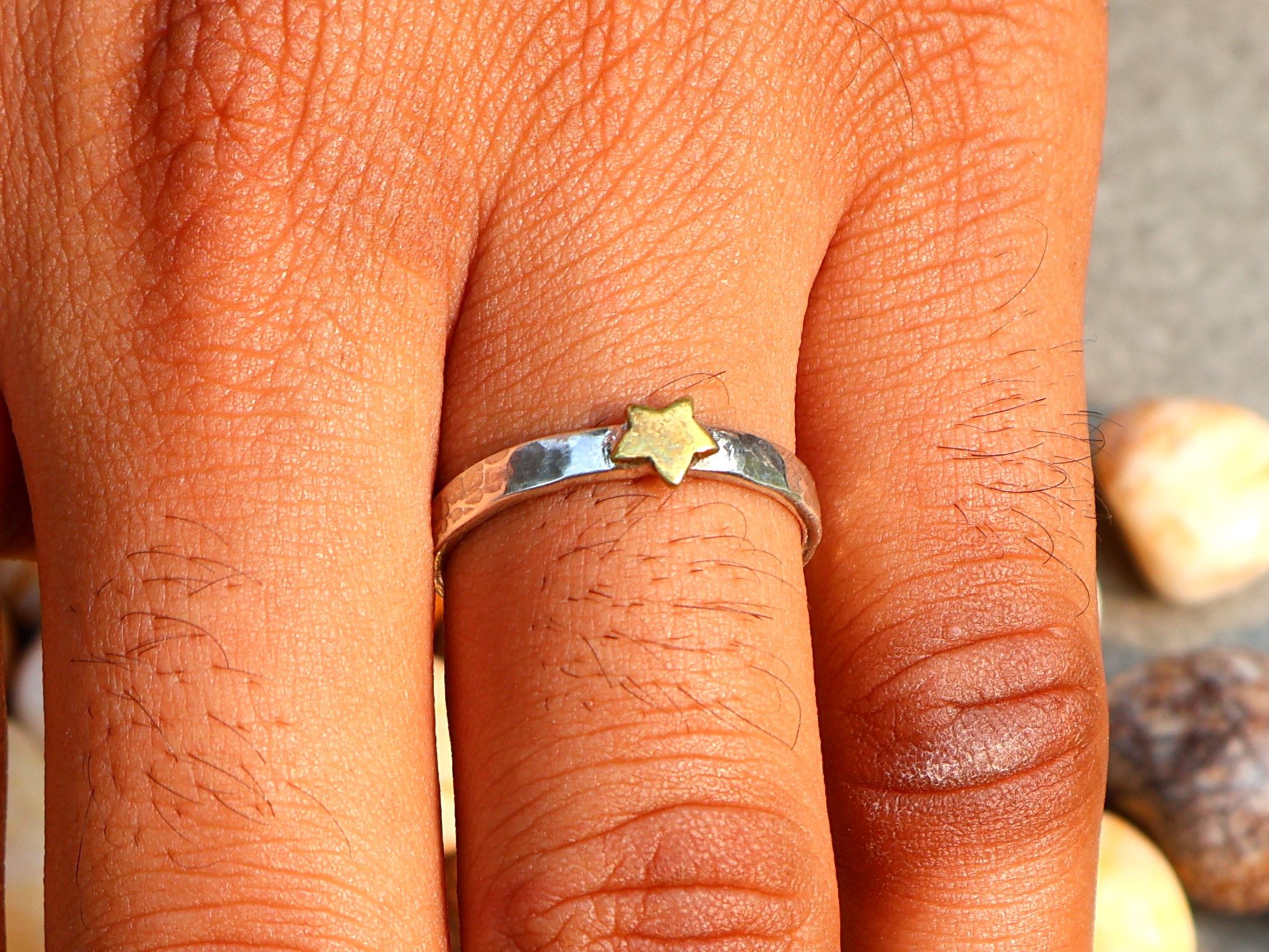 Handmade Star Ring, Sterling Silver Jewelry, Handmade Women Jewelry, Size ONE SIZE - 7 Thumbnail