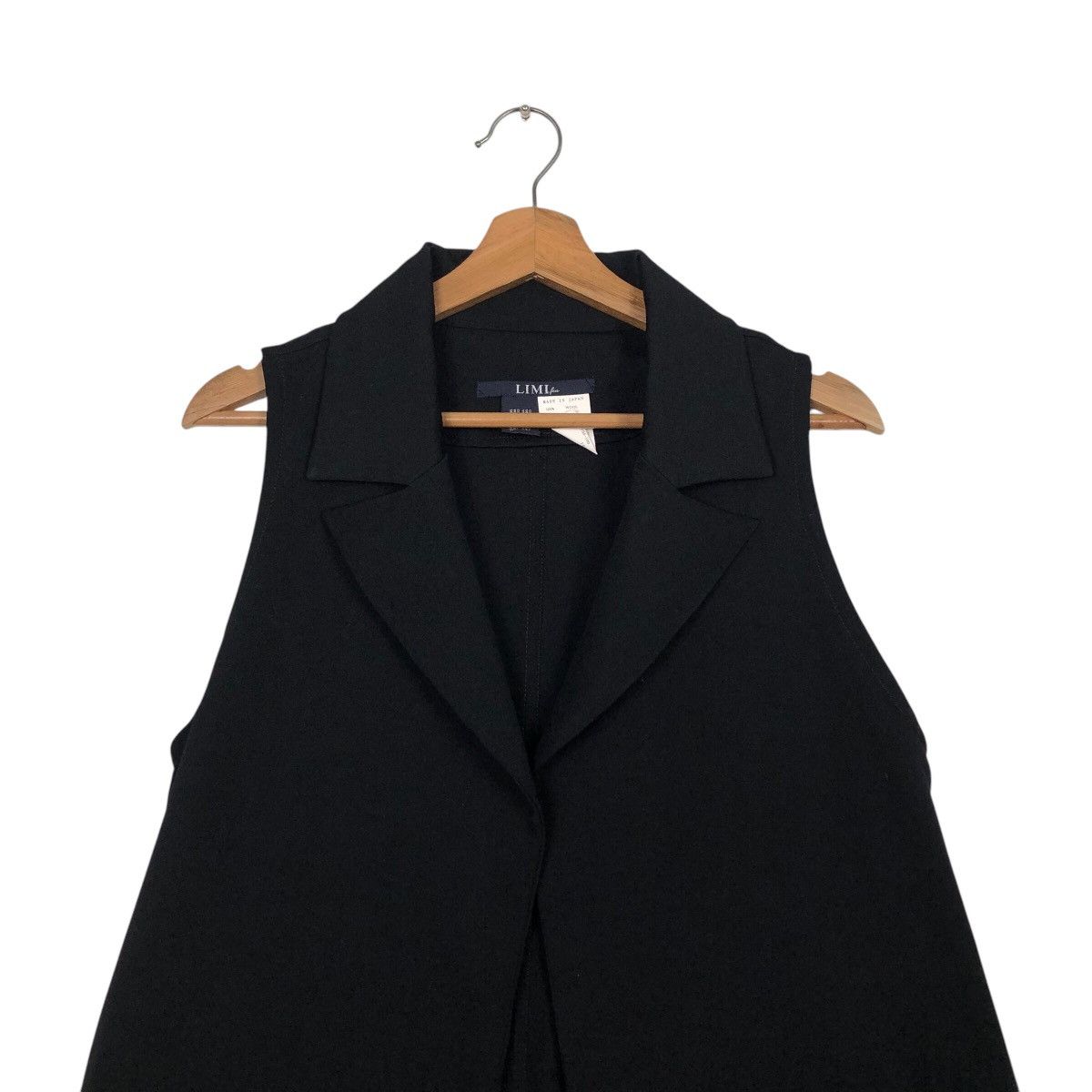 Limi Feu 📌Sleeveless Jacket Runway Rich Black No Button Limi Feu Size S / US 4 / IT 40 - 4 Thumbnail