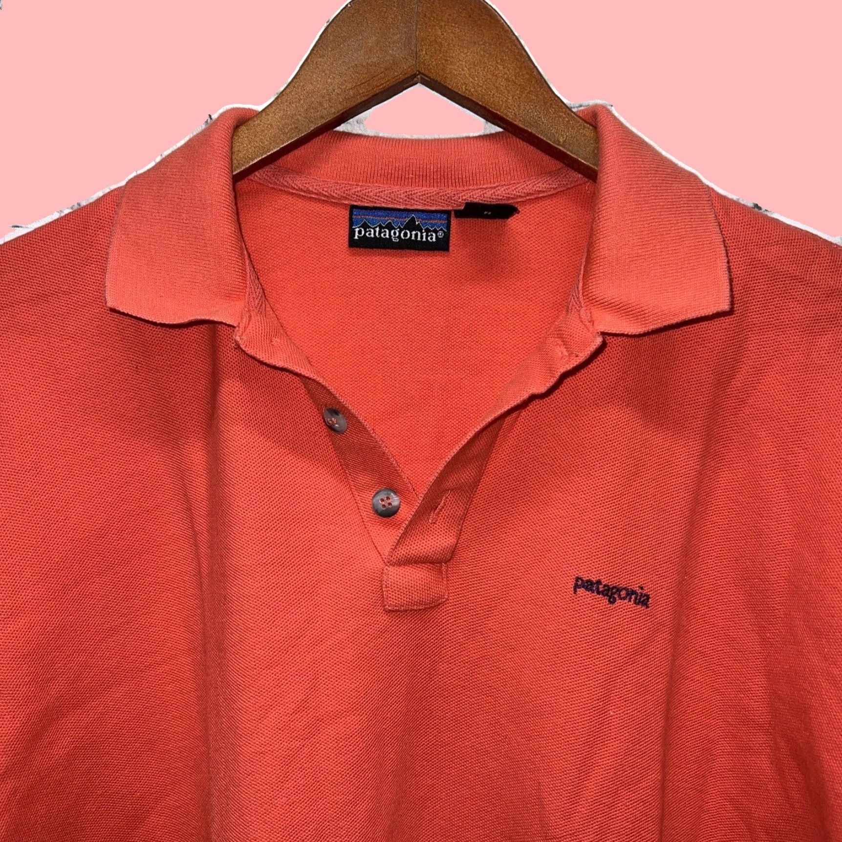 Patagonia Salmon Pink Classic Fit Polo Shirt for Men in Medium Size Size US M / EU 48-50 / 2 - 2 Thumbnail