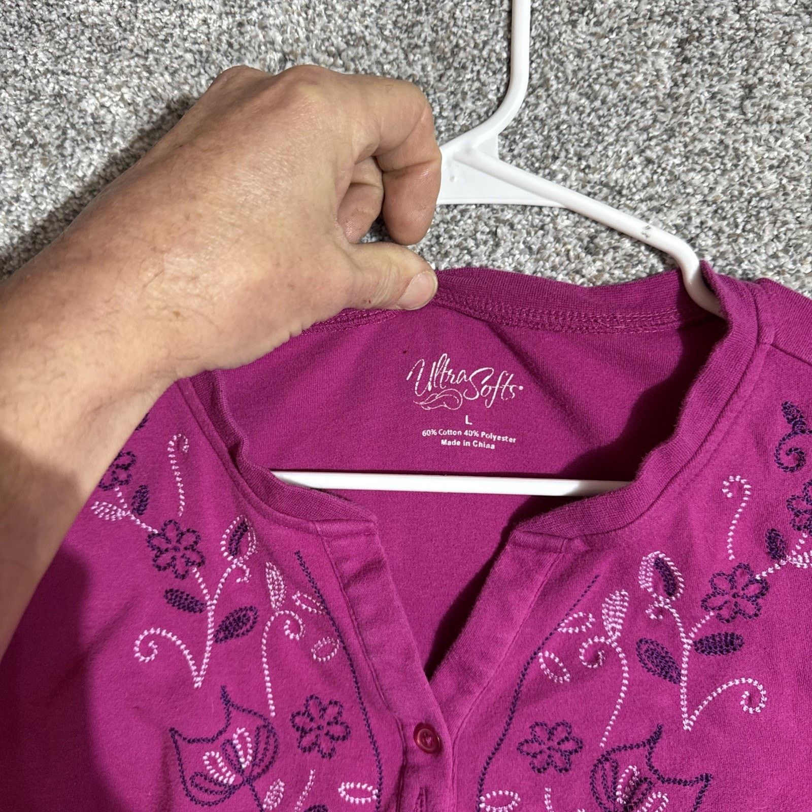 Other Y2K Embroidered Top Womens L Grandmacore Floral Dainty Boho Size L / US 10 / IT 46 - 5 Thumbnail